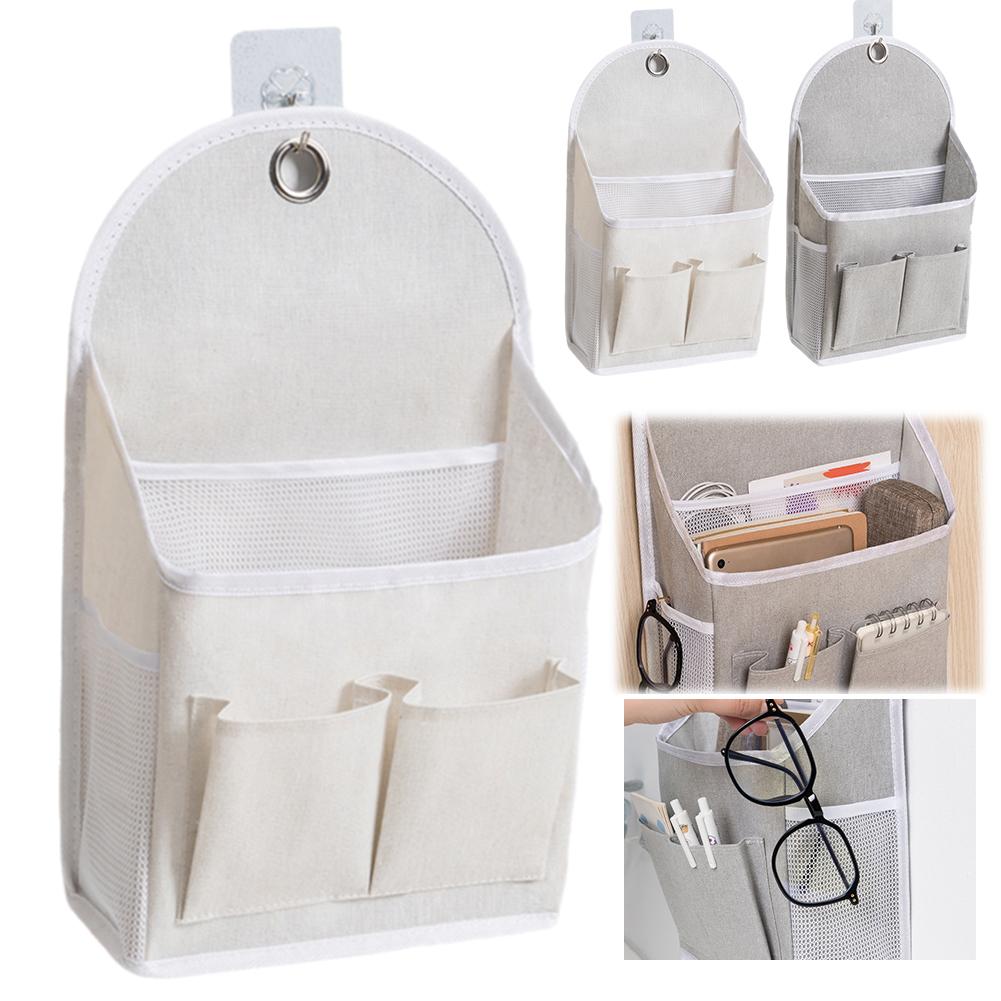 Magazine Holder Rack - 寮用壁掛け収納バッグ メッシュサイドデュアルポケット付き ブック・電話・雑誌ホルダー付き ドアオーガナイザーポーチ