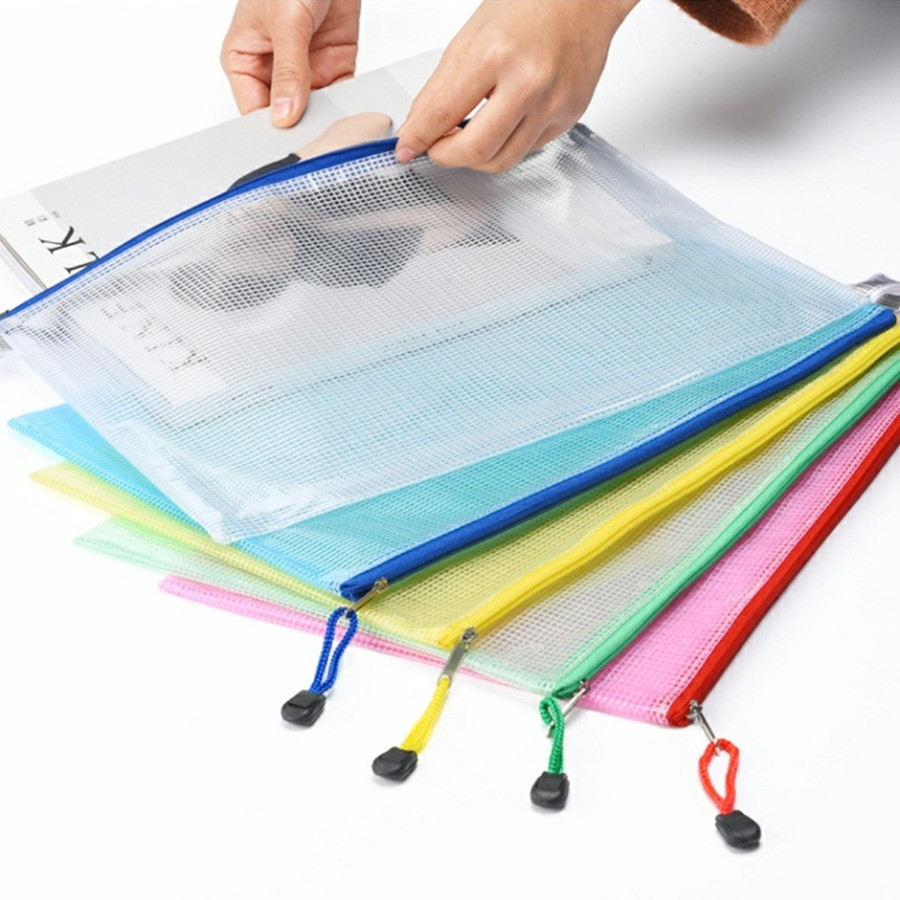 Binder A4 Lever - 5個ピース/ロット整理防水ジッパーバッグ透明PVC a4バインダーポケットドキュメントペンファイリング製品フォルダー事務および学校用