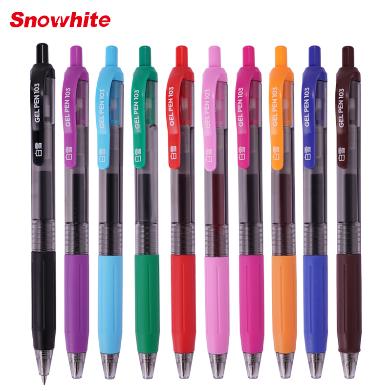Correction Pen Fine - 10本入り格納式カラーゲルペンセット 0.5mm細字 オフィス・学校用文具 描画＆マーキング用 アソートパック