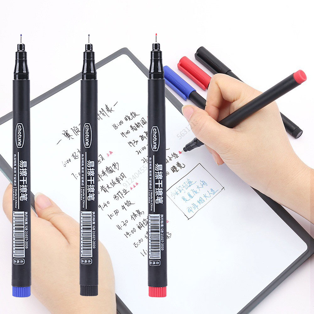 Correction Pen Fine - 1/3 個 0.5 ミリメートルドライイレースアートマーカーペン消去可能なホワイトボードマーカーペンオフィス学校会議記録文具極細先端