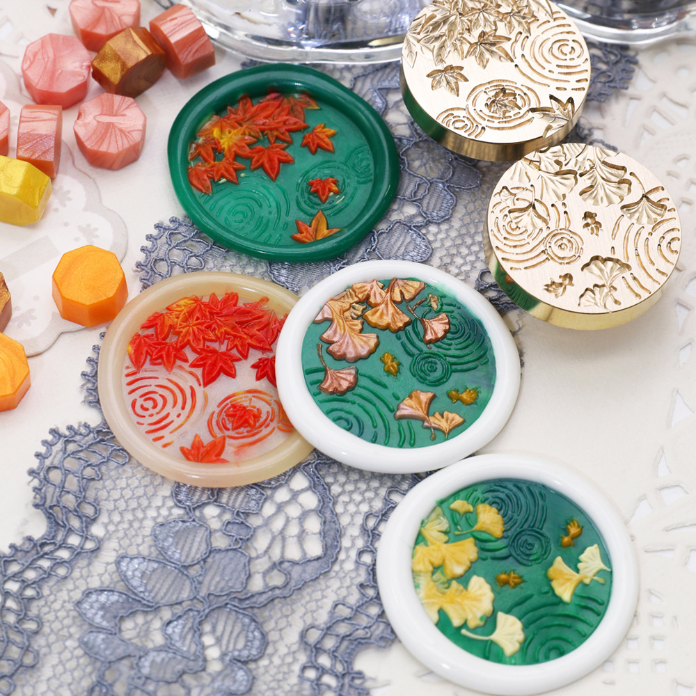 Wax Seal Stamp Set - 25 ミリメートル花ワックスシールスタンプレトロシールスタンプヘッド結婚式招待状ギフト包装カードスクラップブッキング