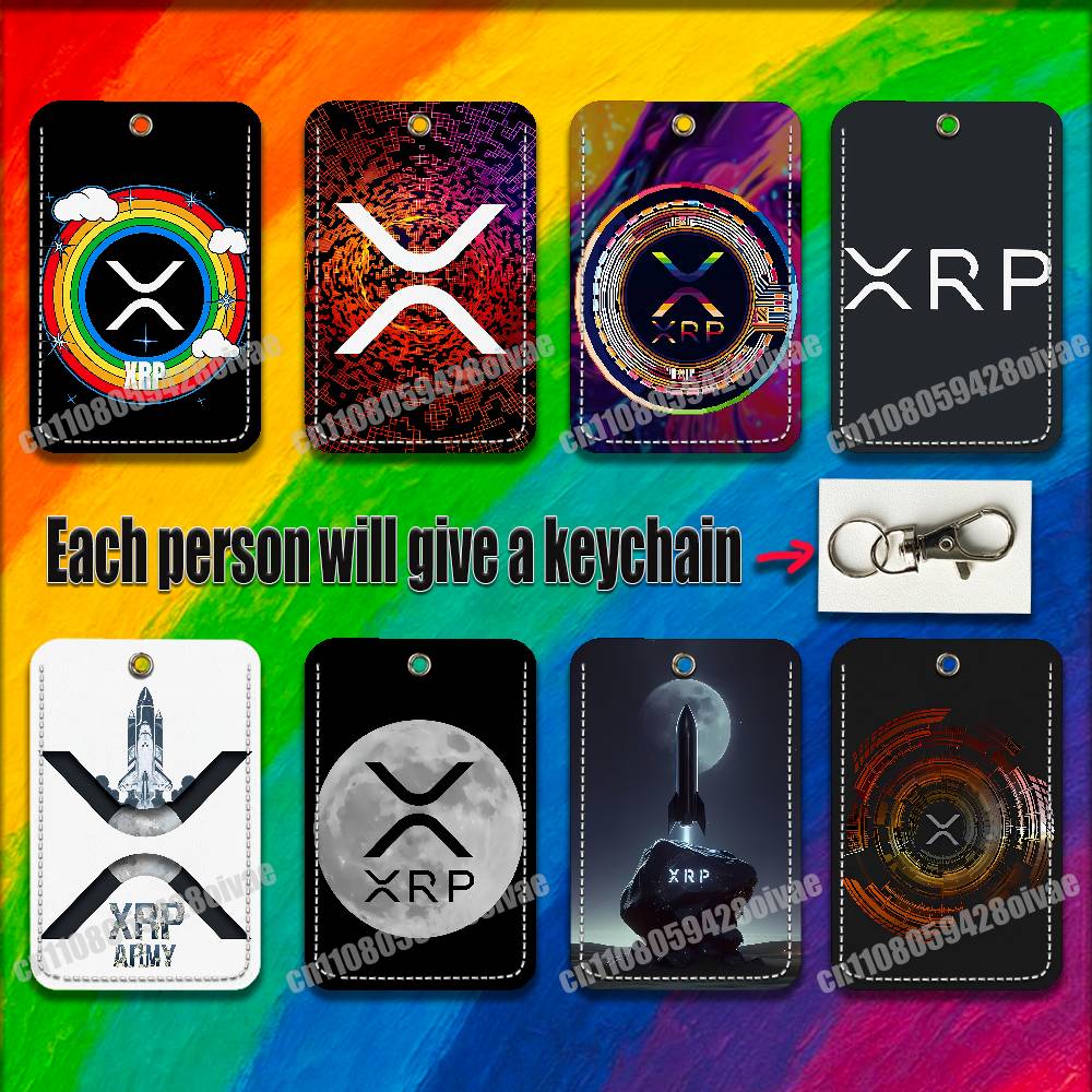 Index Card Holder - Xrp リップル暗号デジタル通貨 ID クリップクレジット銀行ワークカードホルダーケースバッジバッグオーナメントキーキーホルダー