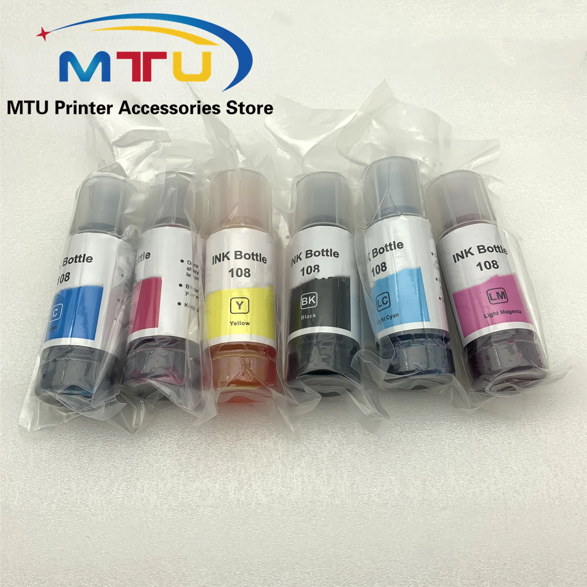 Fountain Pen Bottled Ink - エプソンプリンター用詰め替えインク,1セットあたり108, 70ml,6個,l8050,l18050,l8058,l18058