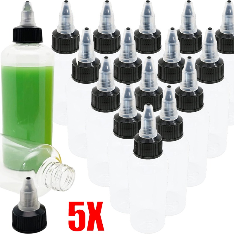 Fountain Pen Bottled Ink - 1/5 個 30-250 ミリリットル透明プラスチックスクイズボトルツイストキャップ付き詰め替え液体容器水墨画アート染毛料水ボトル