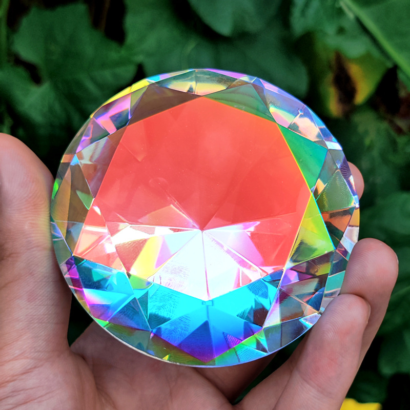 Paper Weight Crystal - 家やオフィスの装飾用のカラークリスタルダイヤモンド,30〜80mm,dj