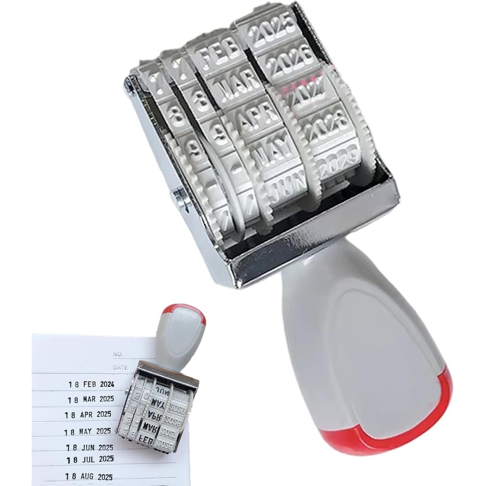 Rubber Date Stamp - DIY回転式日付＆数字ローラースタンプ（インクは含まれていません）スクラップブッキング、オフィス、個人用