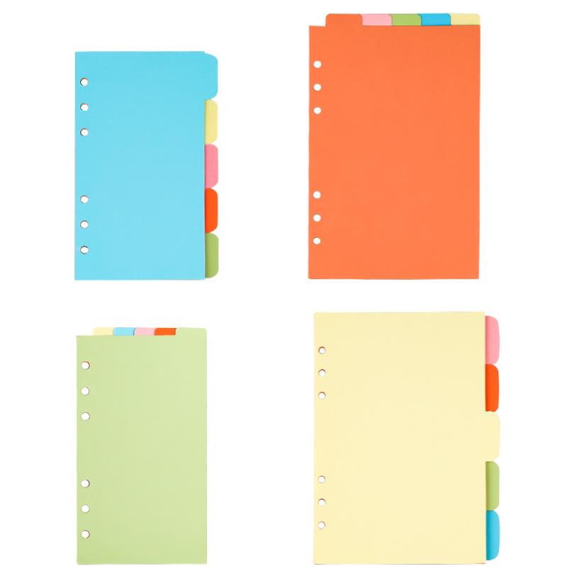 Tab Divider A4 - アラ5/a6/a7/b5/a4ペーパーインデックスタブカード,6穴リングバインダー用,filofaxノートブック,旅行日記,日記
