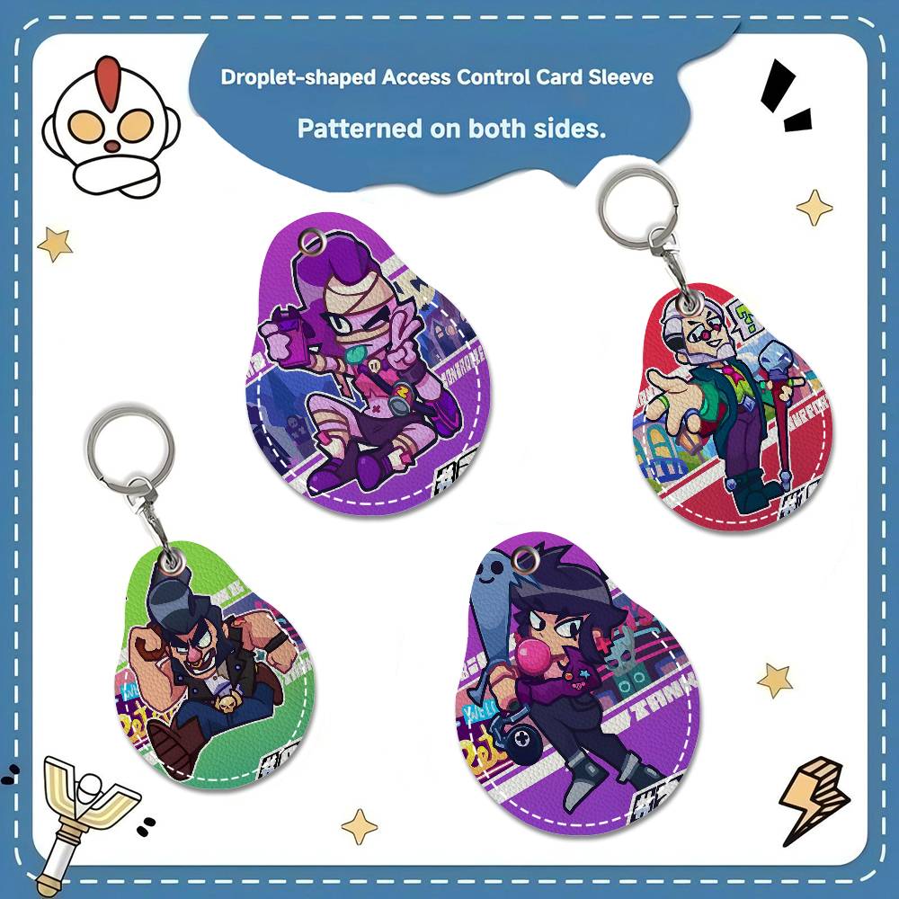 Card Index Box - ゲームブロウルS-star PUカードホルダーキーホルダーキーリングドアロックアクセスカードケースキーホルダーアクセスカードキータグリング