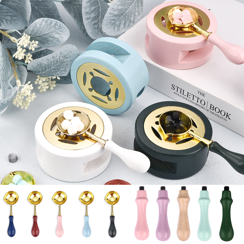 Wax Seal Stamp Set - ステッカーを作るための混合されたワックスプレートのセット,混合物を密封するための細かいプレートのセット,生地やワックスを作るための,高温に便利