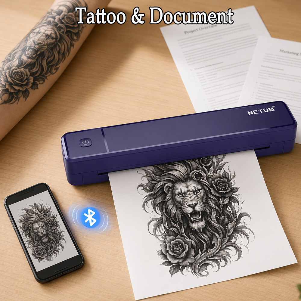 Ink Blotter Paper - A4 タトゥー & ドキュメントサーマルプリンター Bluetooth インクレス印刷