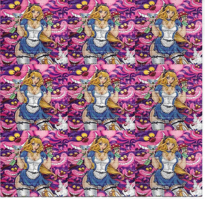 Ink Blotter Paper - セクシーなアリスサイケデリックlsd酸送料ブロッターアートプリントサイケデリック穿孔紙絵家の装飾ポスター