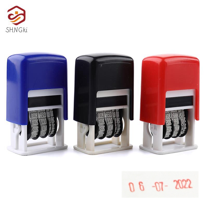 Rubber Date Stamp - プランナー、ビジネス、調整可能なラバースタンプ、インクパッド、日記、学校、オフィスステーショナリー、1個の英語のかわいい日付スタンプ