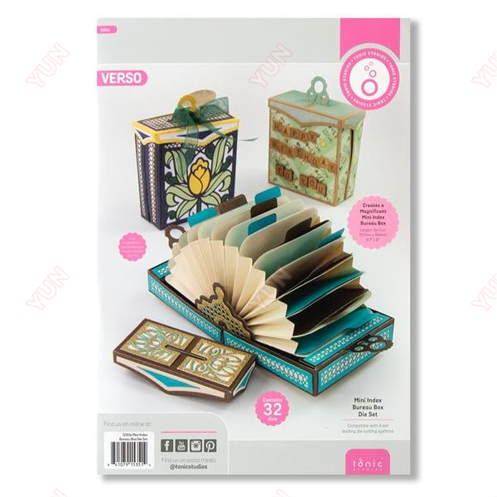 Card Index Box - ミニインデックスビューローボックスダイセット金属切削ダイス DIY スクラップブッキングフォトアルバム装飾エンボス加工手作りグリーティングカード