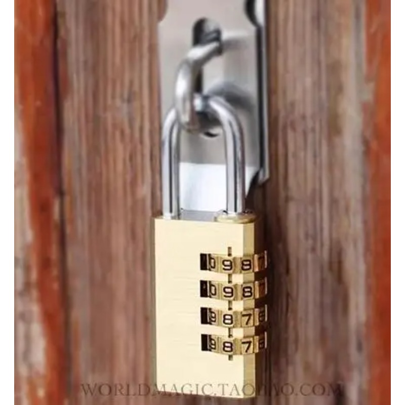 Letter Opener Brass - 選択された番号 手品トリック 誘導コード化されたドリームロック (真鍮) オープン南京錠予測 マギア