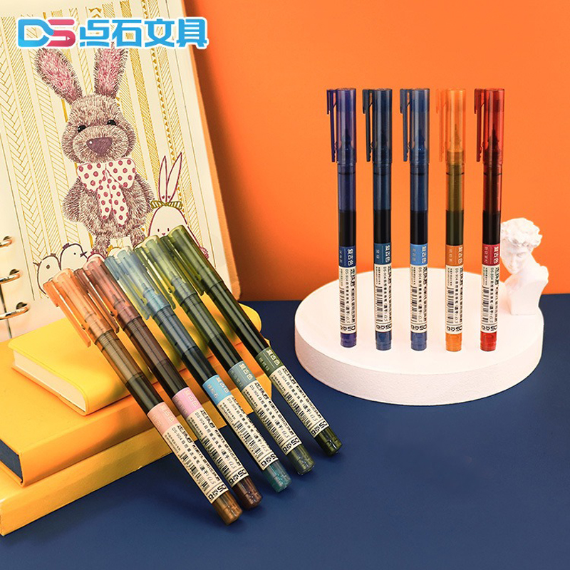 Correction Pen Fine - 5 個大容量速乾性ニードルチップカラーゲルペン 0.5 ミリメートル先の尖ったボールペン DIY 日記描画レトロな色