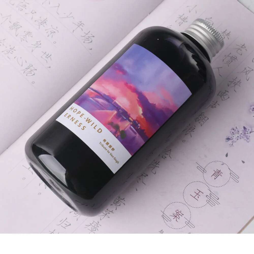Fountain Pen Bottled Ink - Oramile-カーボンカラーのインクペン,大きなボトル,万年筆,スムーズ,300 ml, 500ml