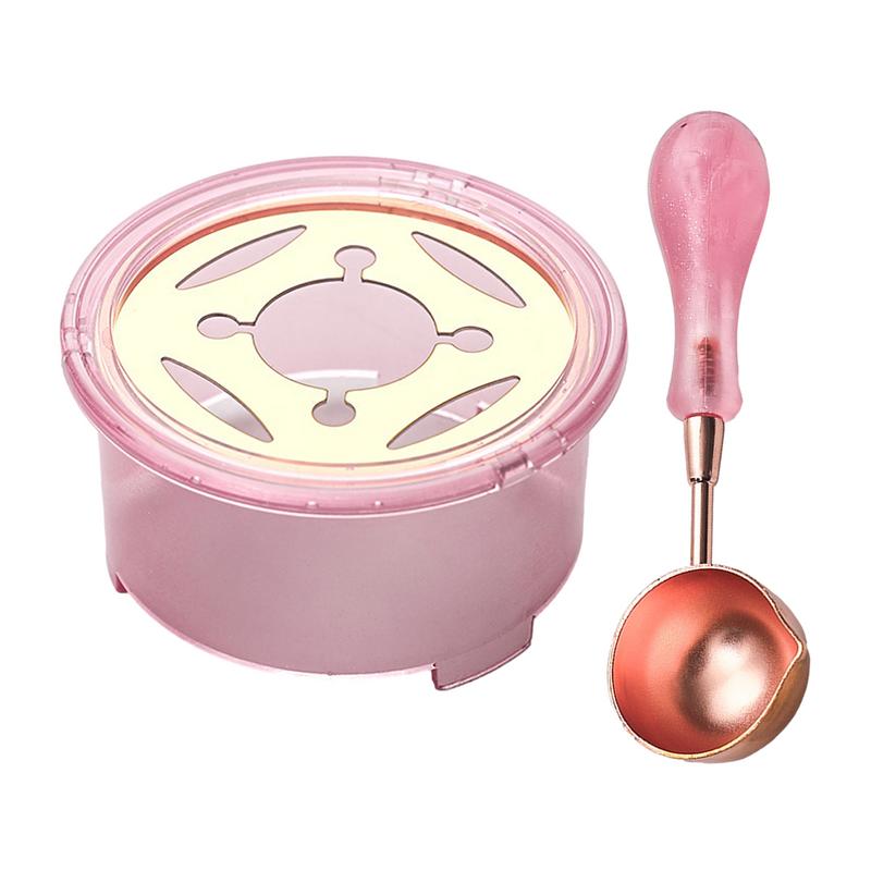 Wax Seal Stamp Set - シーリングワックスキット シーリングワックスメルタースプーンヒーターキット ワックスレターシールキット 溶融ワックスシールスティックビーズ DIYスタンプ結婚式