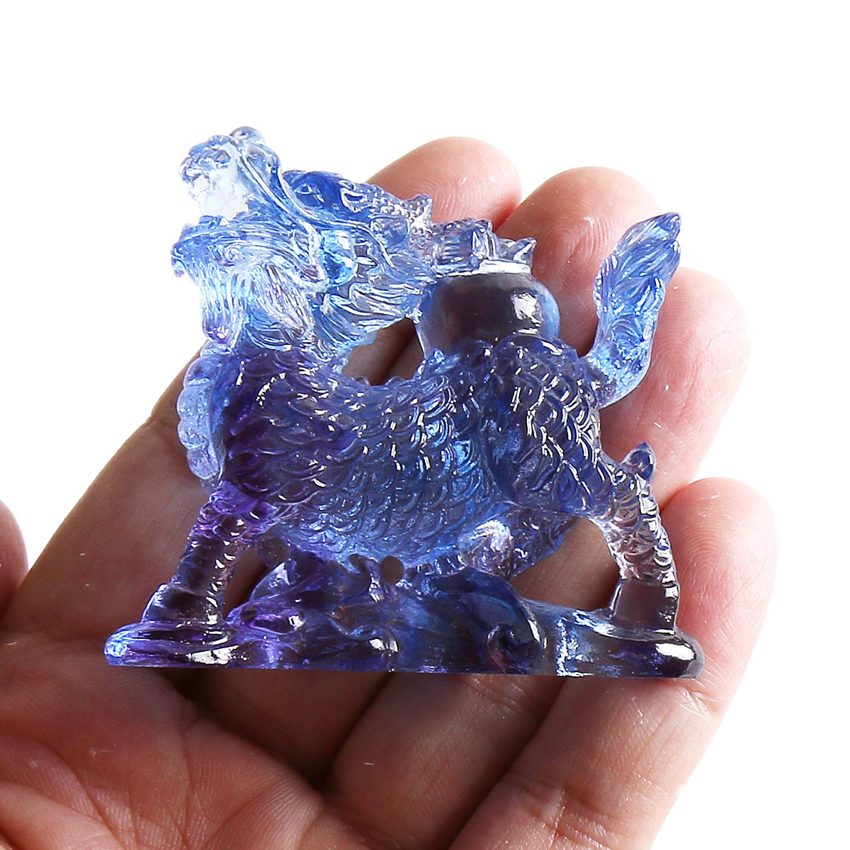Paper Weight Crystal - 中国の琉璃製風水貔貅像、ペーパーウェイト、動物の置物、素晴らしい贈り物、家のデスク装飾、コレクターズアイテム