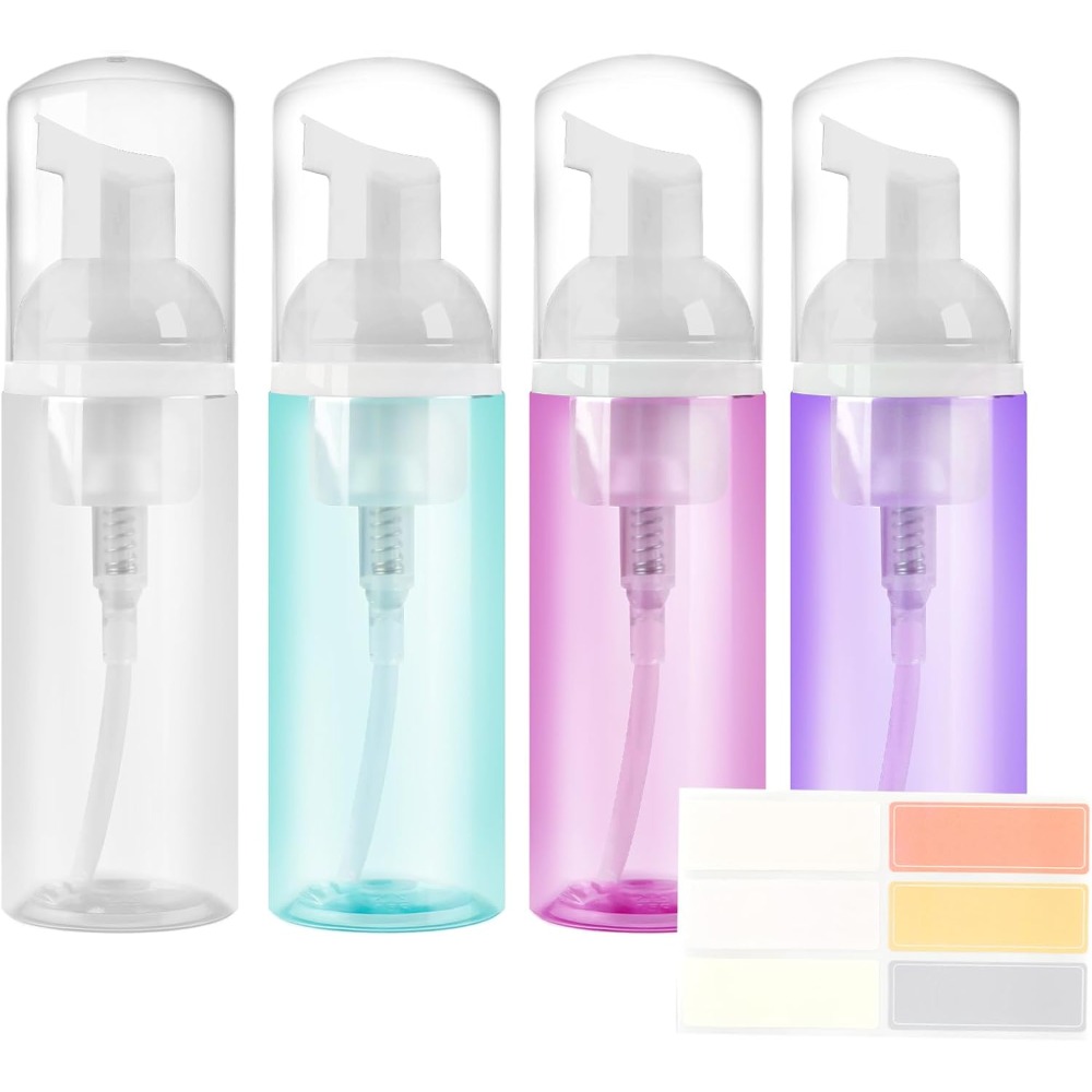 Gel Refill Pack - 4個セット フォームポンプボトル 60ml 2oz ミニ空ボトル 旅行用詰め替え可能