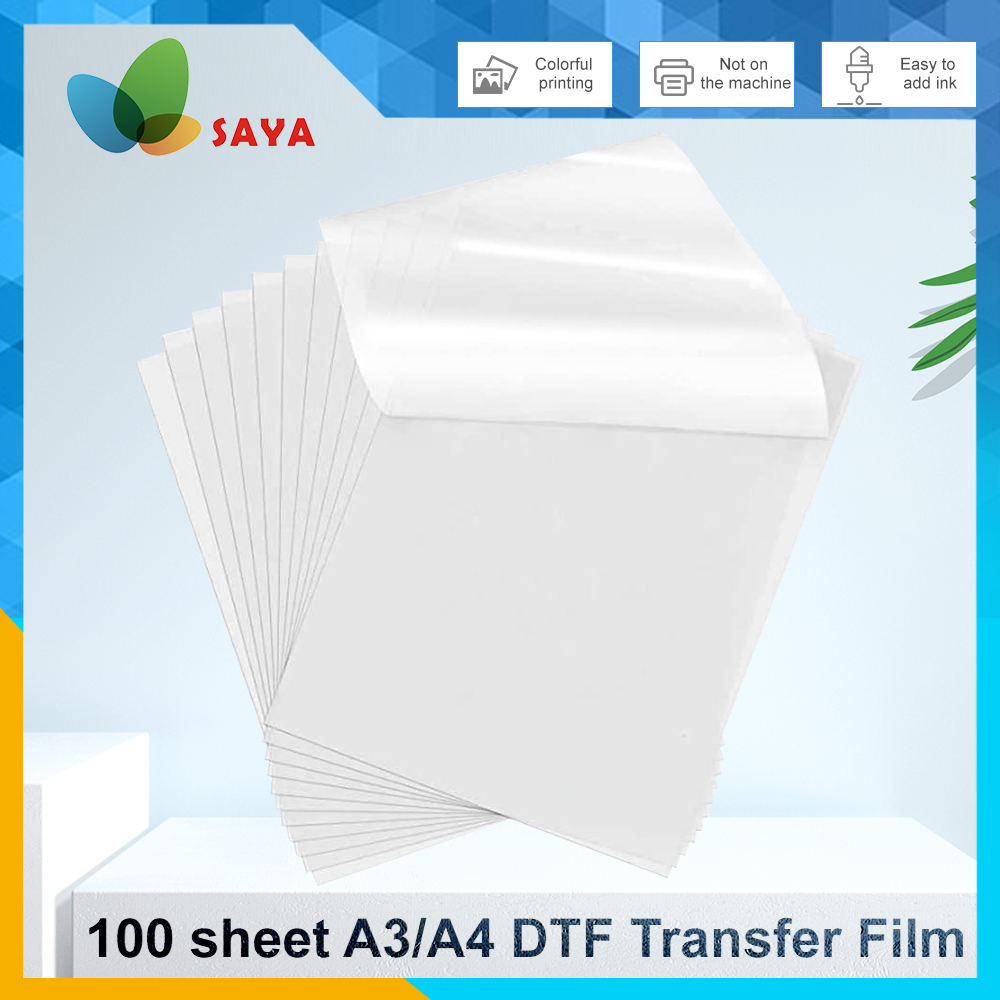 Ink Blotter Paper - 50/100 個 DTF フィルム A3/A4 両面粘着フィルム転写