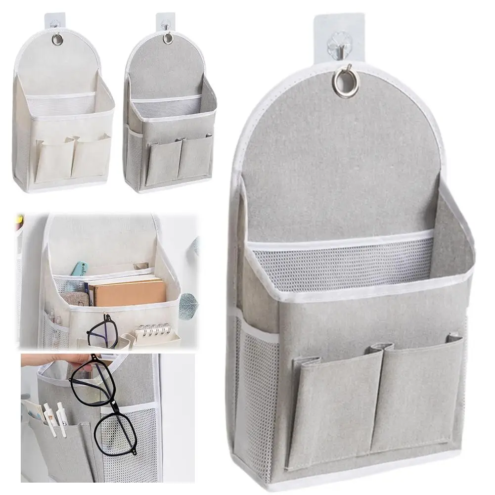 Magazine Holder Rack - 寮用壁掛け収納バッグ 壁掛け式ドアバッグ デュアルポケットサイドメッシュオーガナイザー 本・雑誌・電話ホルダー
