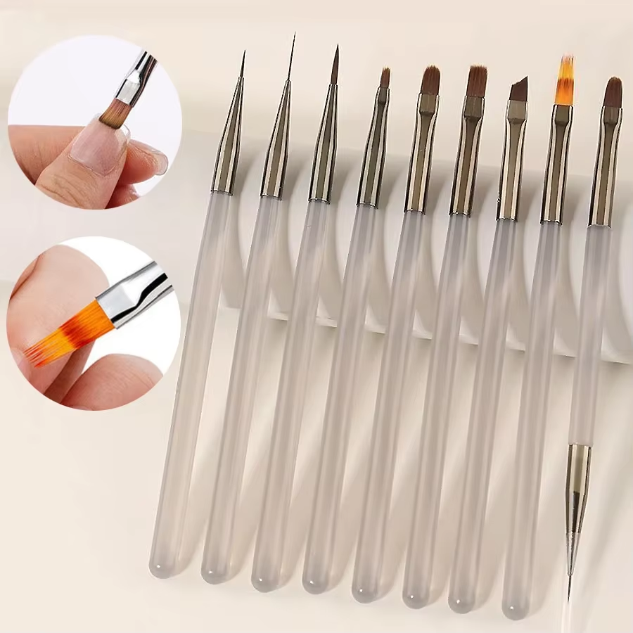 Gel Refill Pack - LINMANDA 9 パック グレー ネイルアート ブラシ