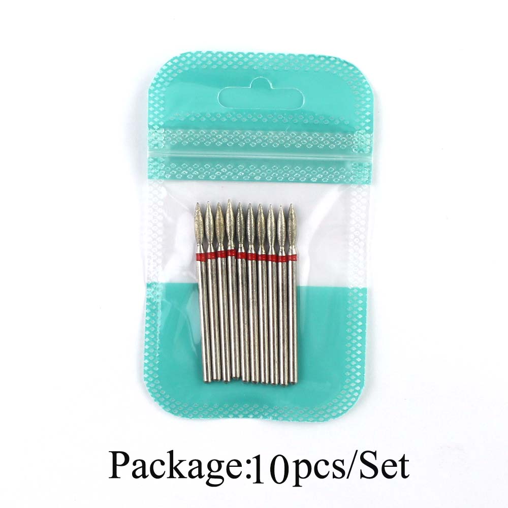 10 個ダイヤモンドネイルドリルビットフライスカッター研削ビ - Gel Refill Pack のレビューと価格