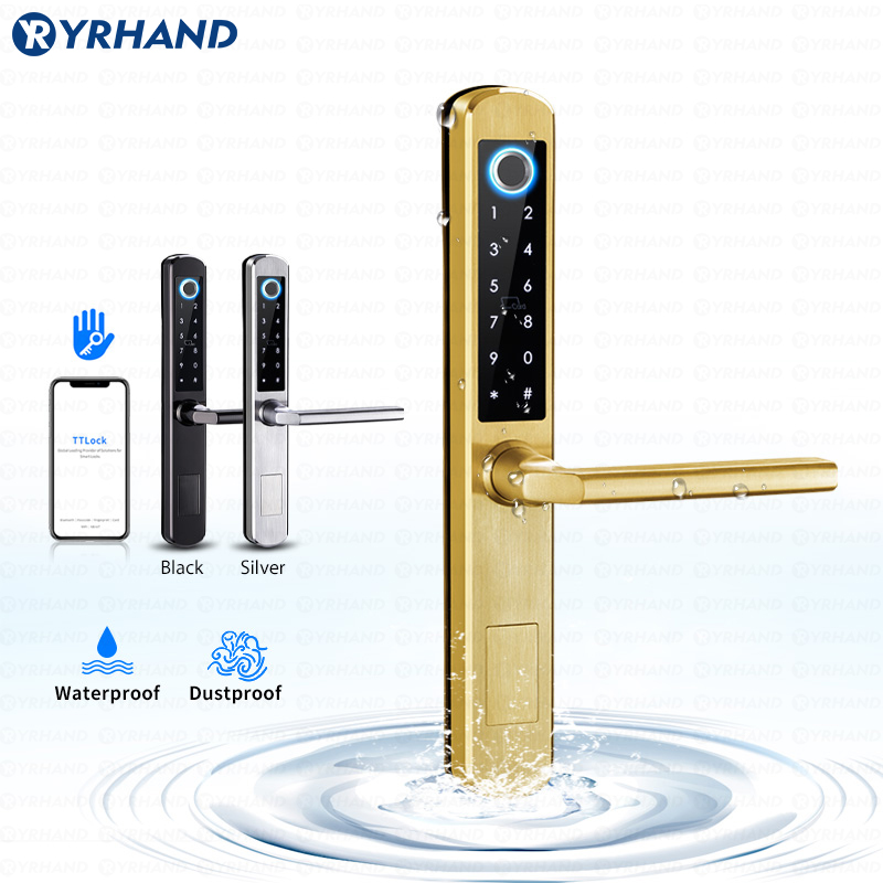 IP66 ゴールドステンレス鋼スライドガラススマートロック  - Letter Opener Brass のレビューと価格