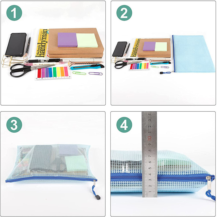 5個ピース/ロット整理防水ジッパーバッグ透明PVC a4バイ - Binder A4 Lever のレビューと価格