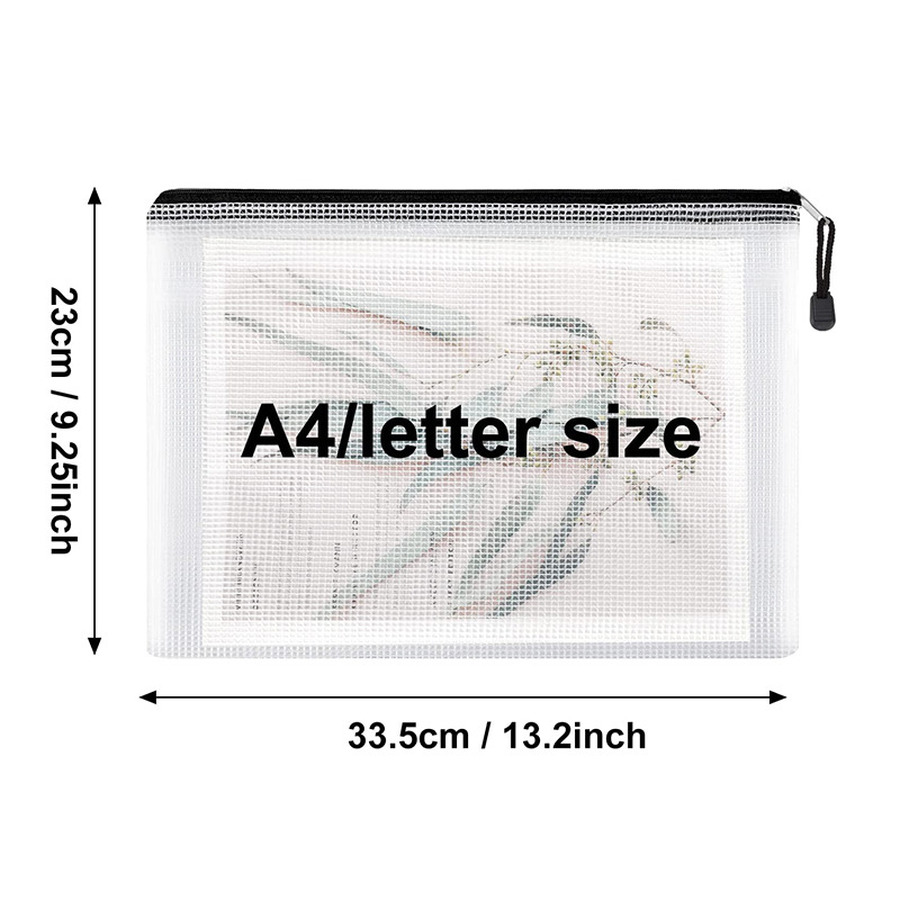 5個ピース/ロット整理防水ジッパーバッグ透明PVC a4バイ - Binder A4 Lever のレビューと価格