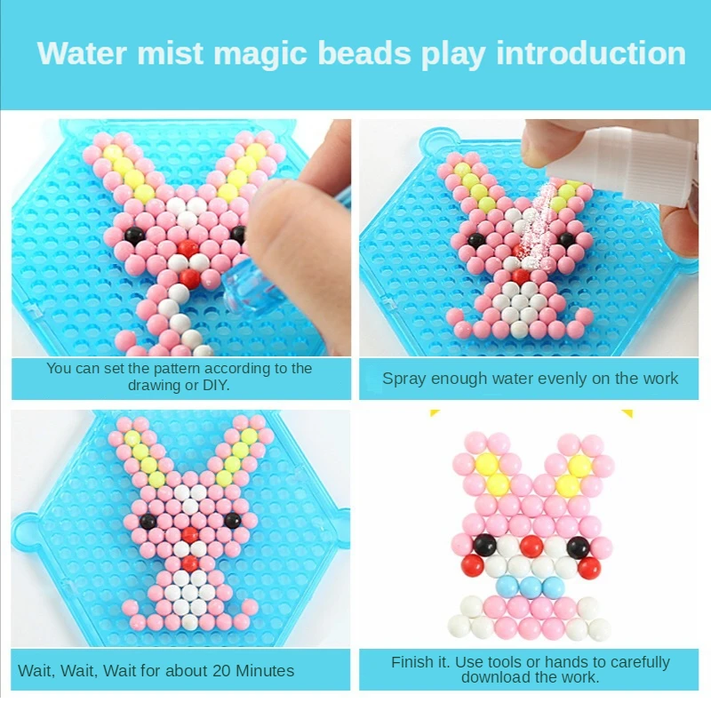 魔法の水粘着ビーズおもちゃセット DIY 手作り子供水スプレ - Paper Weight Crystal のレビューと価格