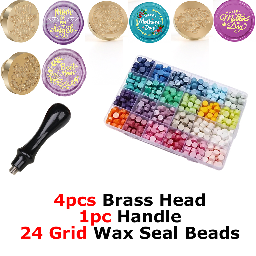 母の日おめでとう！ワックスシールスタンプセットキット、ハンド - Wax Seal Stamp Set のレビューと価格