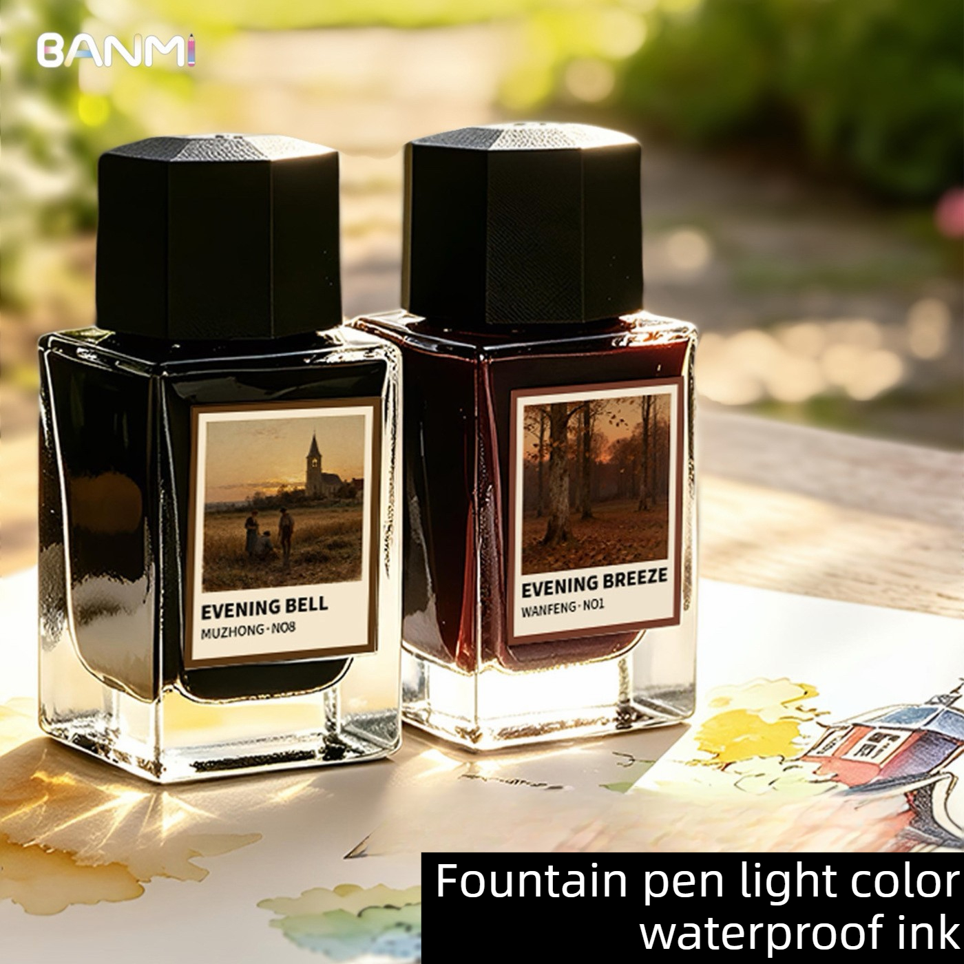 BANMI 10 色万年筆インク 18 ミリリットルガラス瓶 - Fountain Pen Bottled Ink のレビューと価格