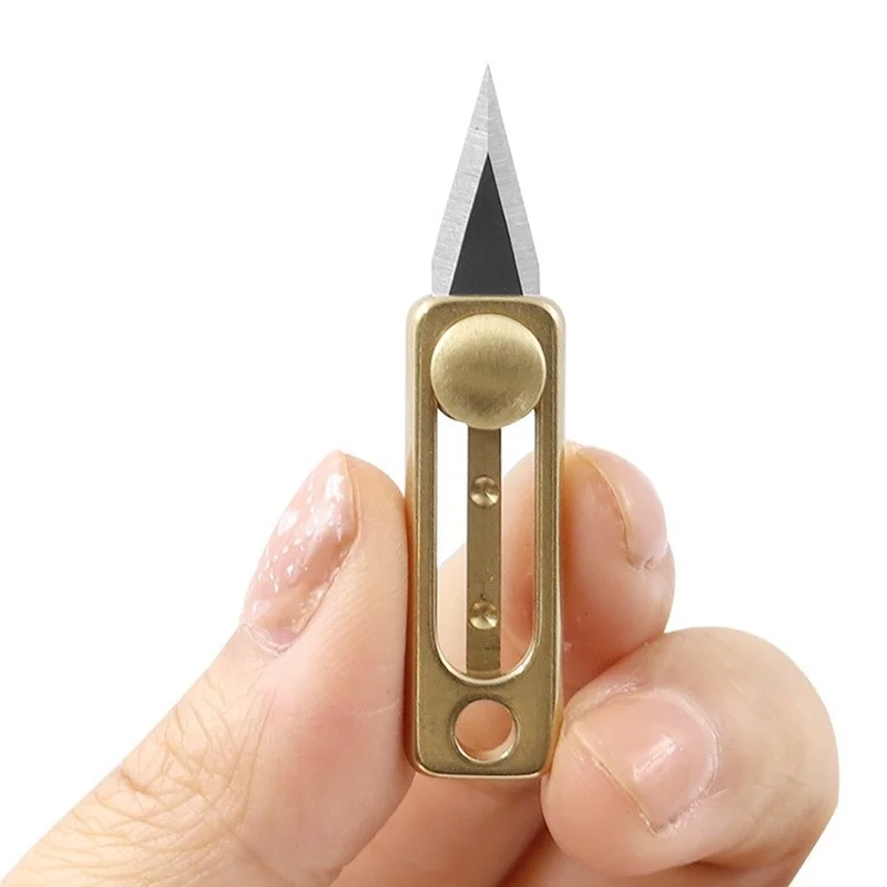 ミニ真鍮ステンレス鋼ナイフポータブルユーティリティナイフサバ - Letter Opener Brass のレビューと価格