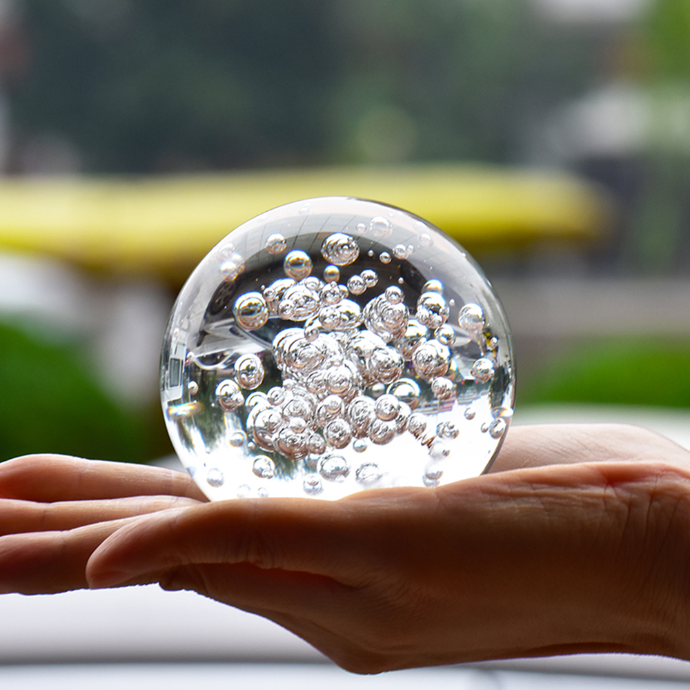透明な水晶玉,40/60/80mm,オフィスや家庭の装飾,風 - Paper Weight Crystal のレビューと価格