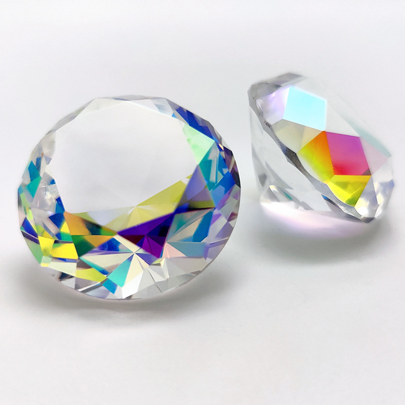 家やオフィスの装飾用のカラークリスタルダイヤモンド,30〜8 - Paper Weight Crystal のレビューと価格