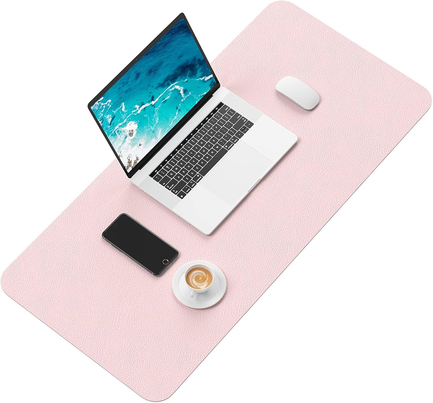 30x14インチ PUレザーデスクパッド、滑り止めベース付き - Leather Desk Pad のレビューと価格