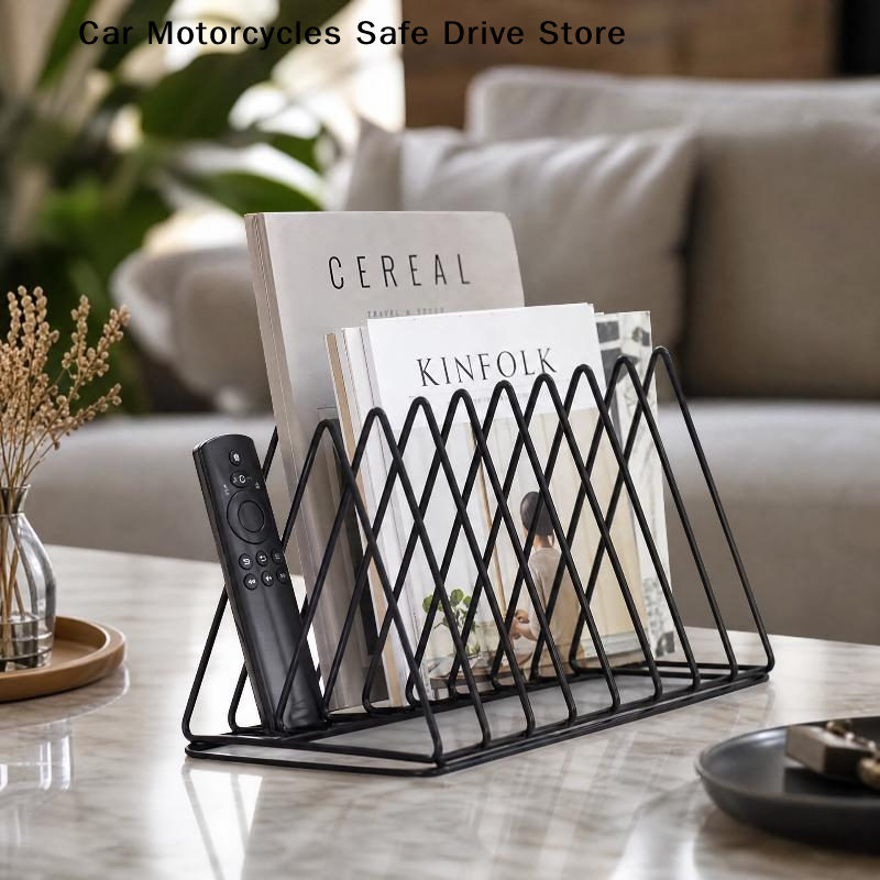 【M】5/9グリッド収納ラック 三角形アイアンファイルオーガ - Magazine Holder Rack のレビューと価格
