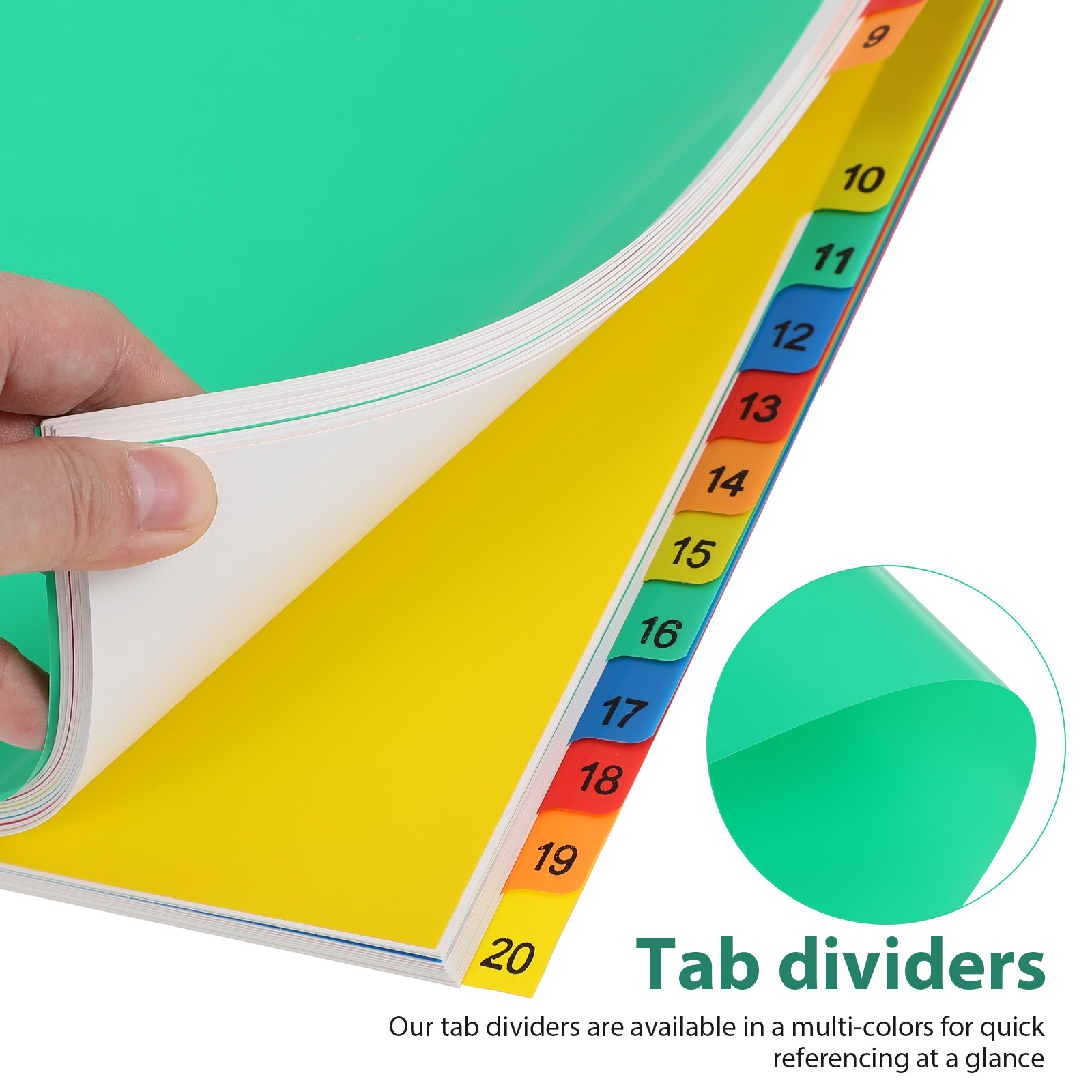 A4 カラフルなプラスチックタブディバイダー バインダー用  - Tab Divider A4 のレビューと価格