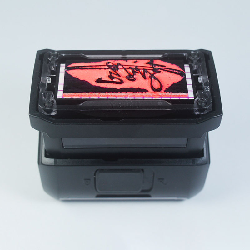 長方形パターンカスタムセルフインキングスタンプ、パーソナライ - Rubber Date Stamp のレビューと価格