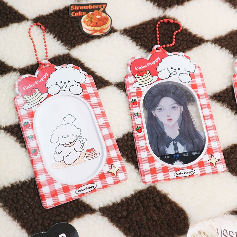 かわいい3インチ漫画犬ポラロイド写真PVCカードホルダーアク - Index Card Holder のレビューと価格