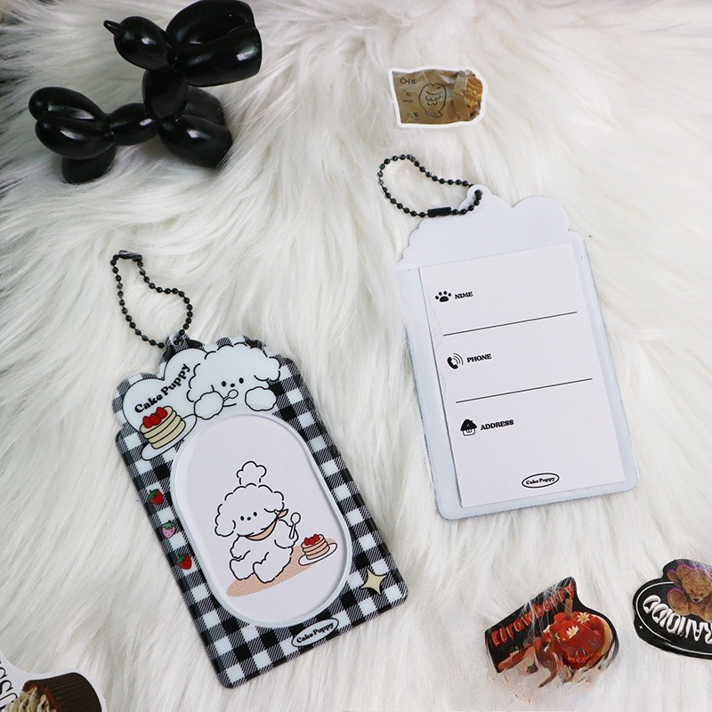 かわいい3インチ漫画犬ポラロイド写真PVCカードホルダーアク - Index Card Holder のレビューと価格