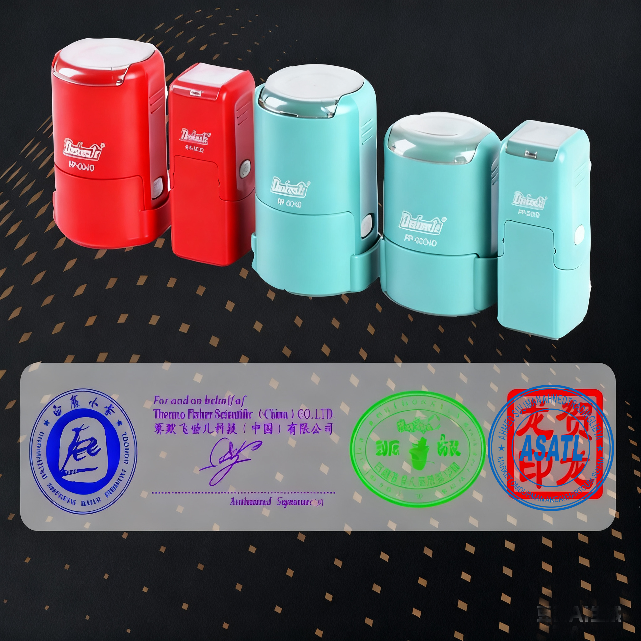 カスタム刻印印鑑、日付調整可能なスタンプ、英語カレンダー、Q - Rubber Date Stamp のレビューと価格