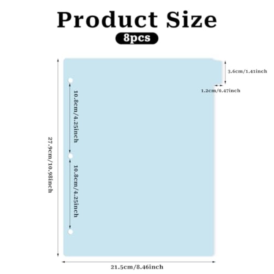 3リングバインダーディバイダー（8タブ付き）、A4バインダー - Tab Divider A4 のレビューと価格