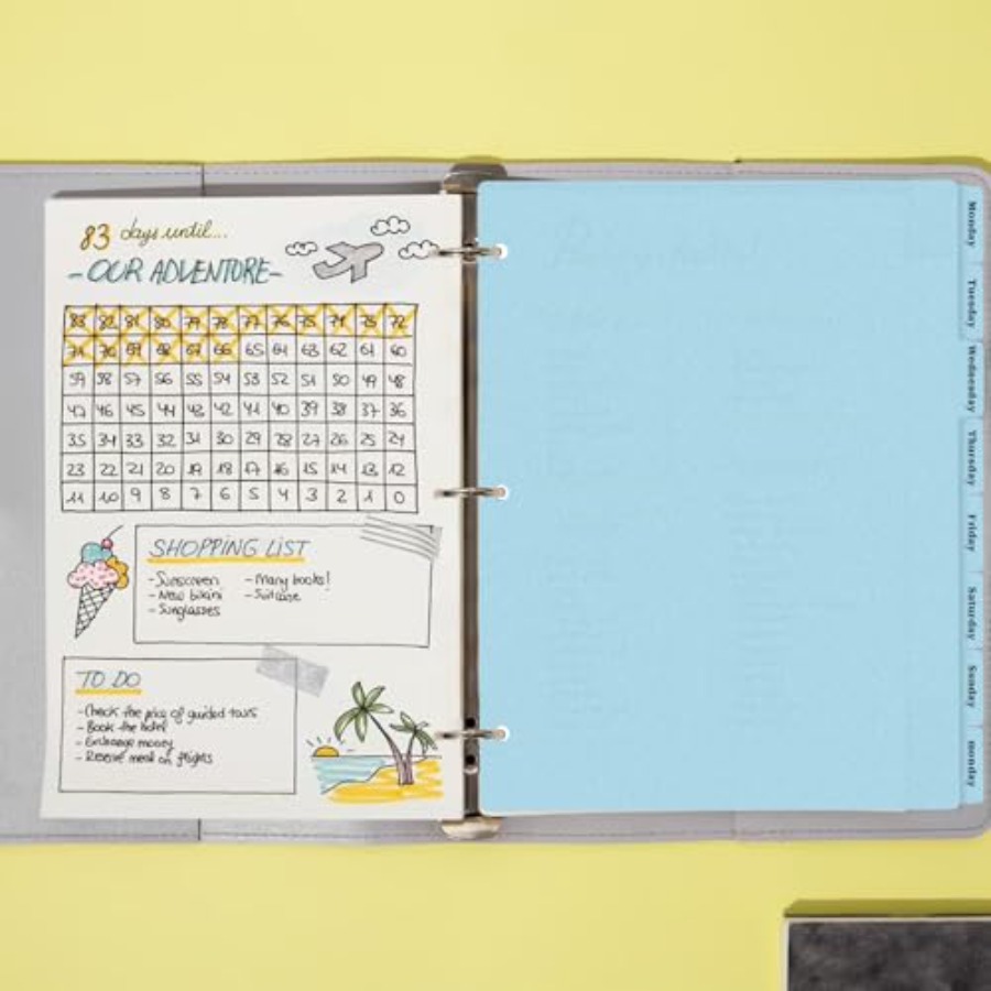 3リングバインダーディバイダー（8タブ付き）、A4バインダー - Tab Divider A4 のレビューと価格