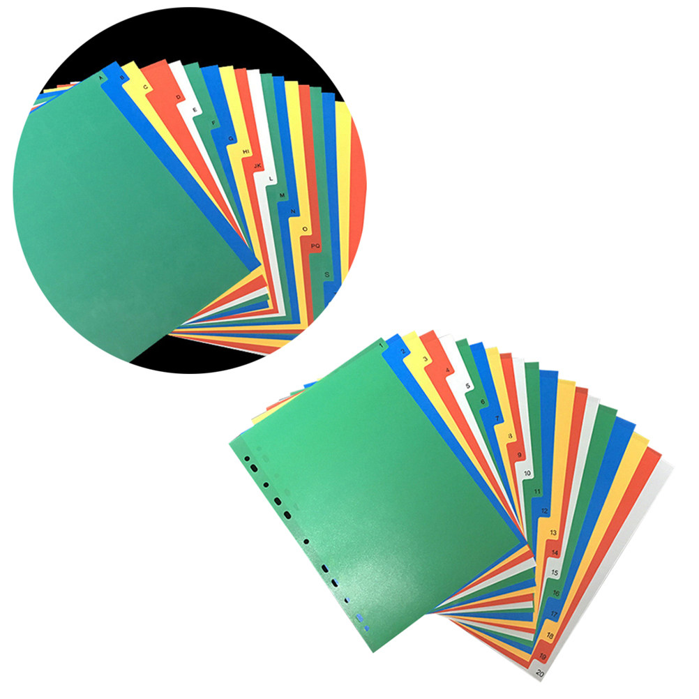 40 個 A4 明るい色のインデックスタブディバイダー挿入可 - Tab Divider A4 のレビューと価格