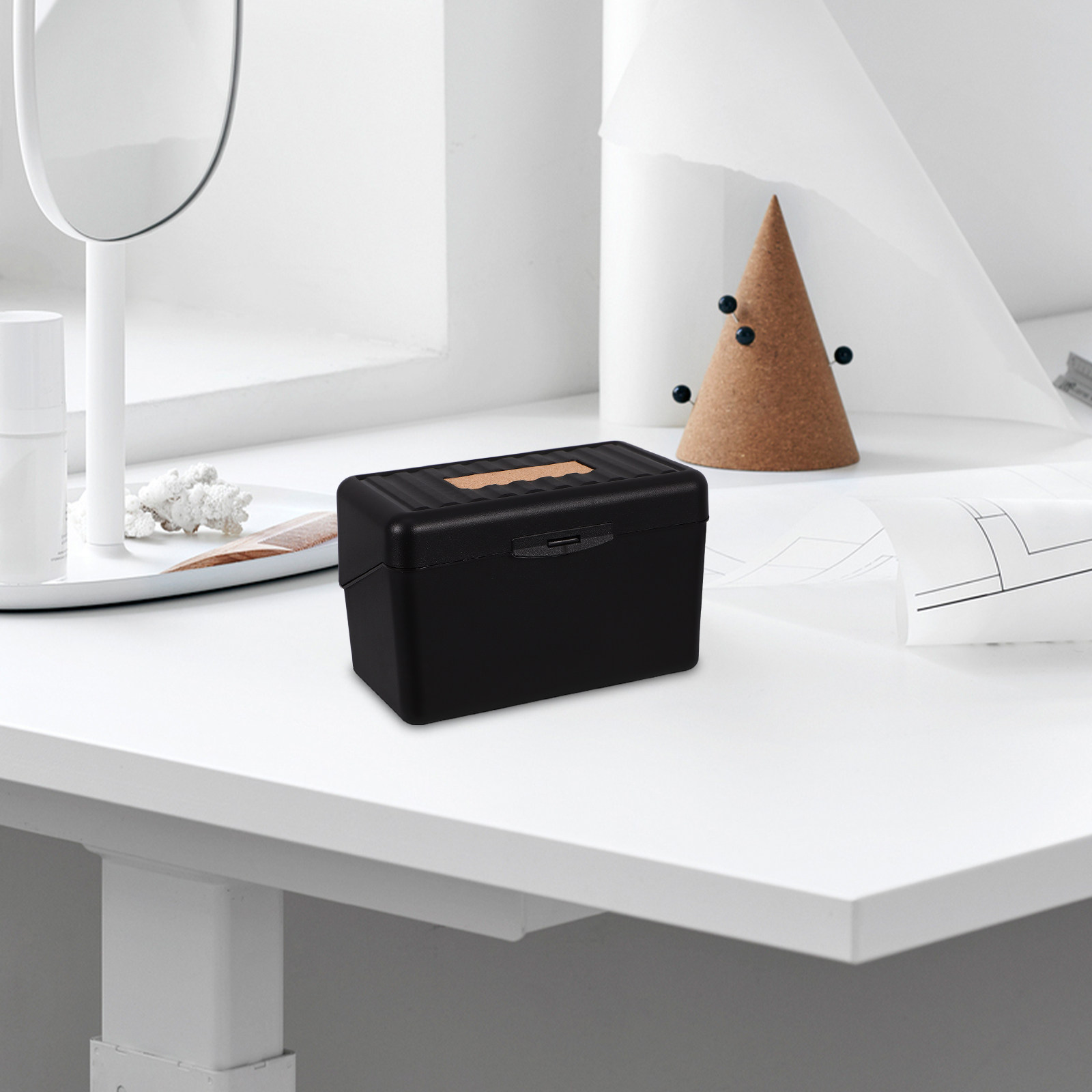 プレミアムインデックスカードホルダーボックスデスクトップ名刺 - Index Card Holder のレビューと価格
