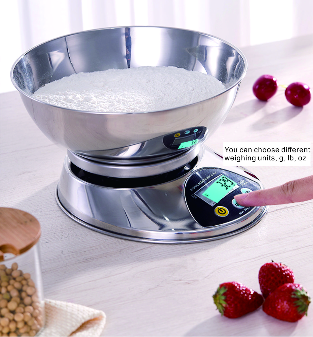 完全なステンレス製キッチンスケール、デジタル食品はかり、デジ - Tape Dispenser Weighted のレビューと価格