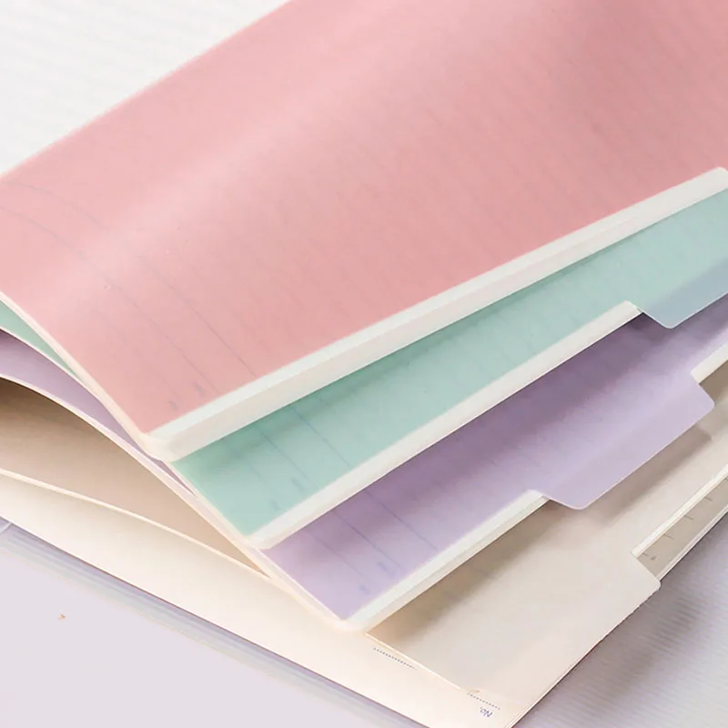 A5プランナー用のカラフルなプラスチックインデックスディバイ - Tab Divider A4 のレビューと価格