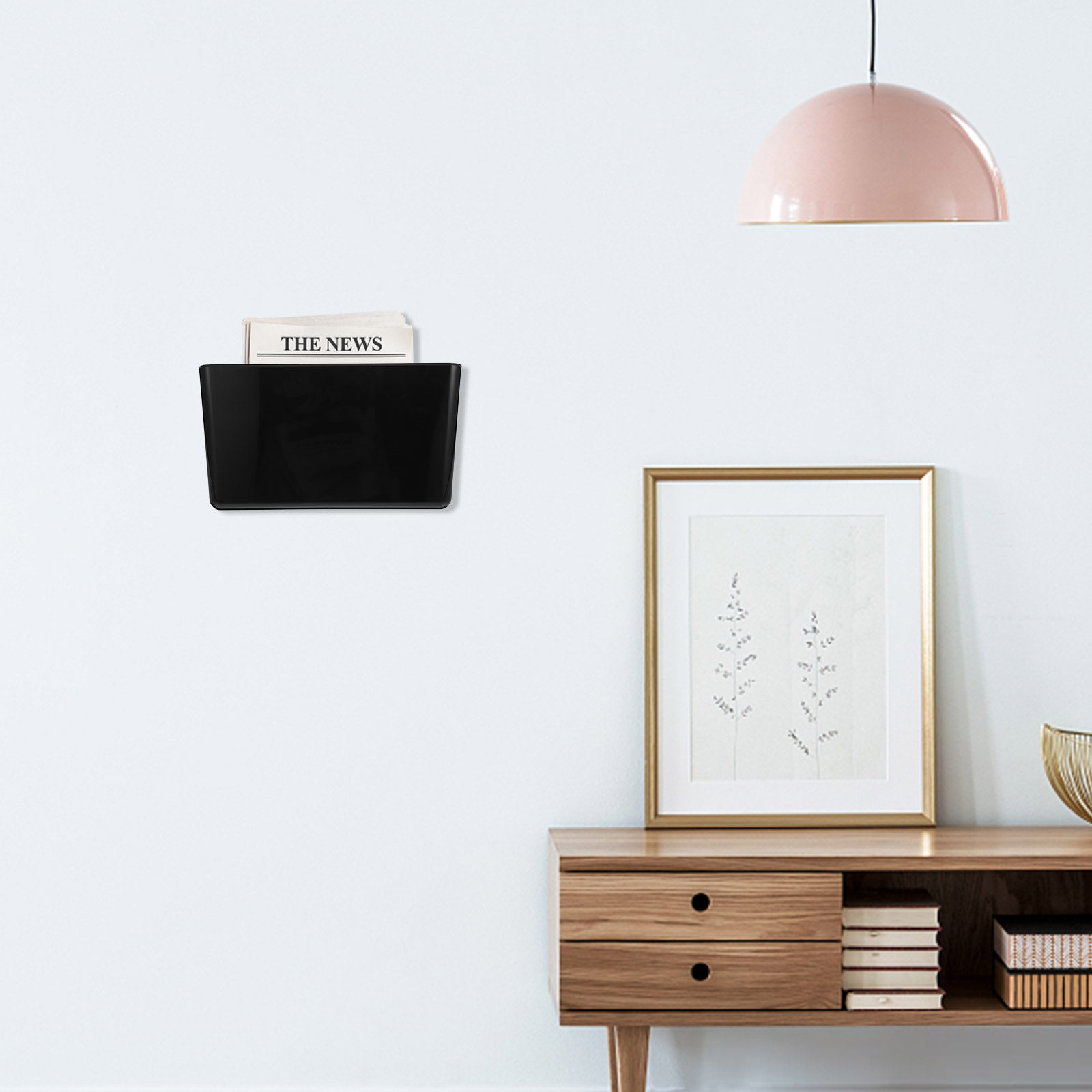 壁掛けファイルホルダー シングルポケット プラスチック製 壁 - Magazine Holder Rack のレビューと価格